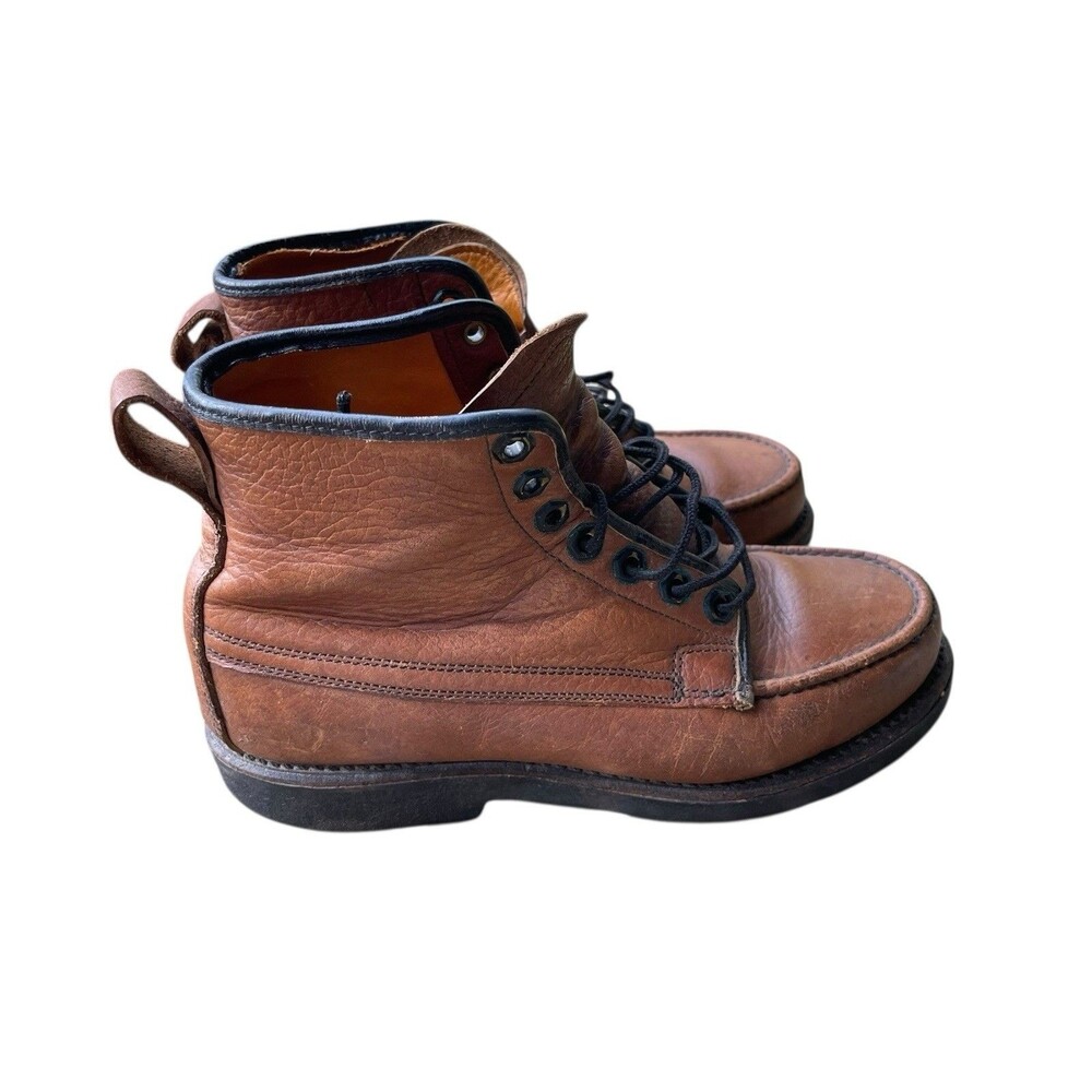 Vtg Herman Survivor Moc Toe Lace Up Work Boots Men Size 6.5 Brown 8.5 Wm Grunge